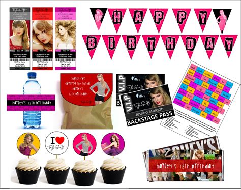 free taylor swift party printables